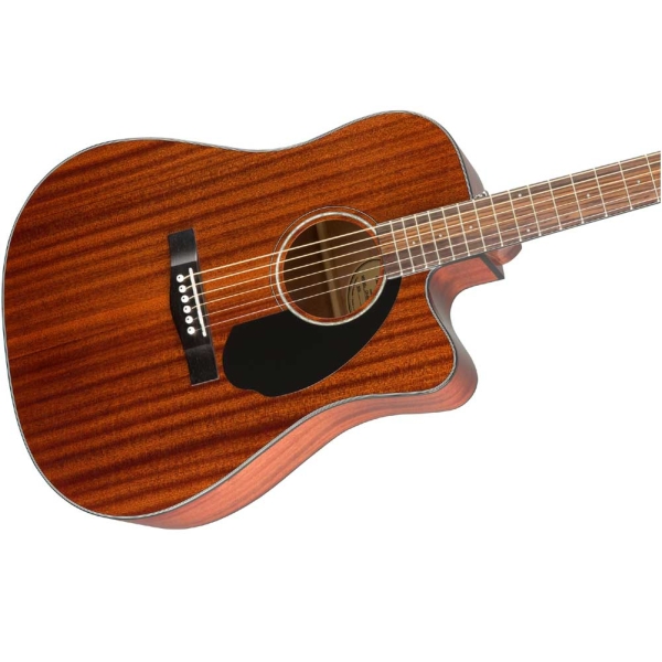 Fender CD-60SCE All Mahogany Dreadnought Cutaway Solid Spruce Walnut Fingerboard Fishman Pickup Electro Acoustic Guitar with Gig Bag All Mahogany 0970113022