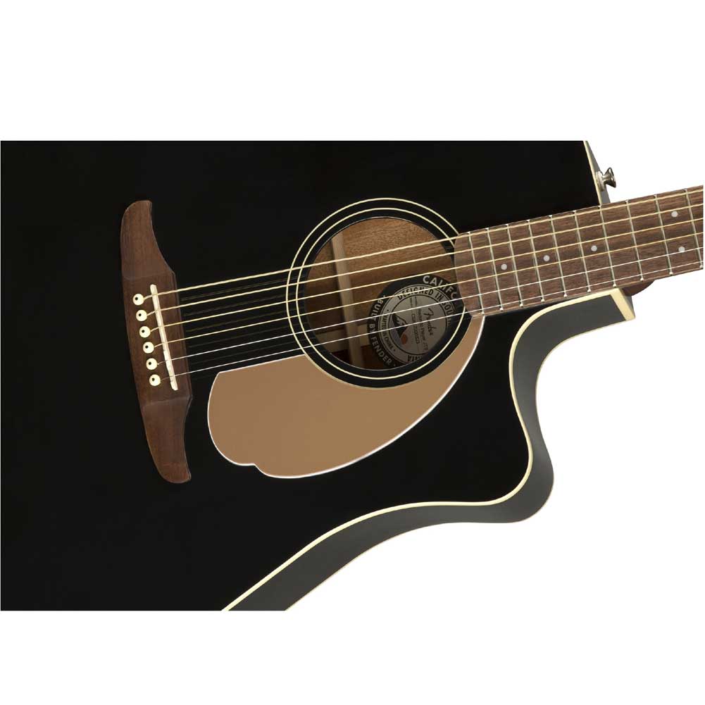 Fender Redondo Player Black Walnut Fingerboard Electro Acoustic Guitar with Gig Bag Black 0970713506