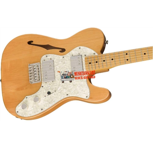 Fender Squier Classic Vibe 70s Telecaster Thinline Maple Fingerboard HH Electric Guitar with Gig Bag Nat 0374070521