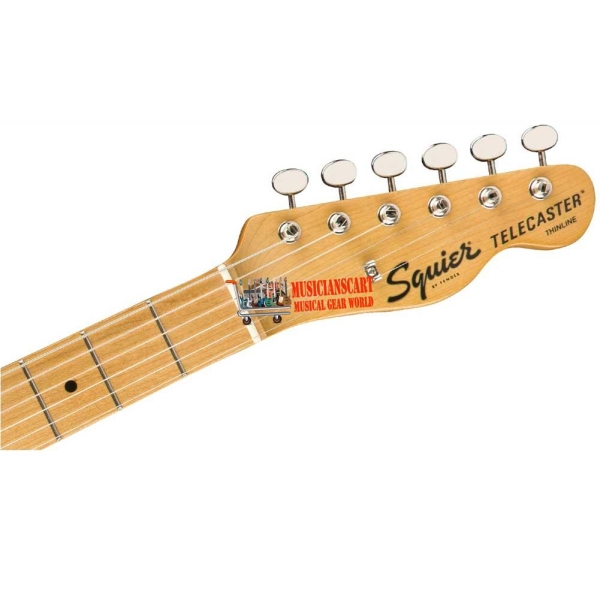 Fender Squier Classic Vibe 70s Telecaster Thinline Maple Fingerboard HH Electric Guitar with Gig Bag Nat 0374070521