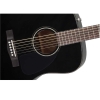 Fender CD-60 Blk V3 Dreadnought Body Walnut Fingerboard Acoustic Guitar with Gig Bag Black 0970110506