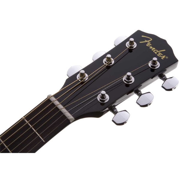 Fender CD-60 Blk V3 Dreadnought Body Walnut Fingerboard Acoustic Guitar with Gig Bag Black 0970110506