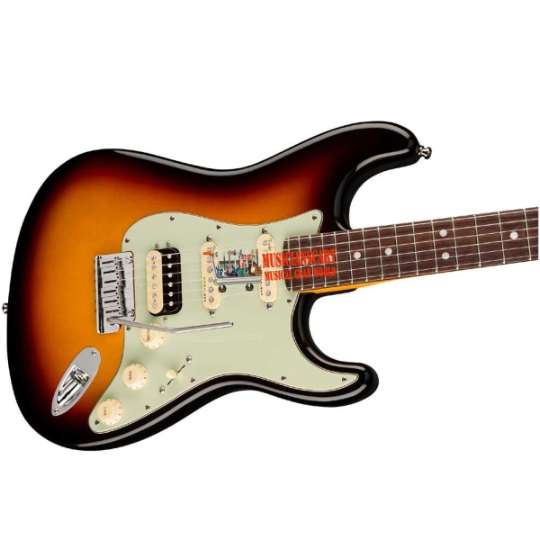 Fender American Ultra Stratocaster Rosewood Fingerboard HSS with Elite Molded Hardshell Case Ultraburst 0118020712