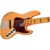 Fender American Ultra Jazz Bass Maple Fingerboard 5 String Bass Guitar with Elite Molded Hardshell Case Aged Natural 0199032734