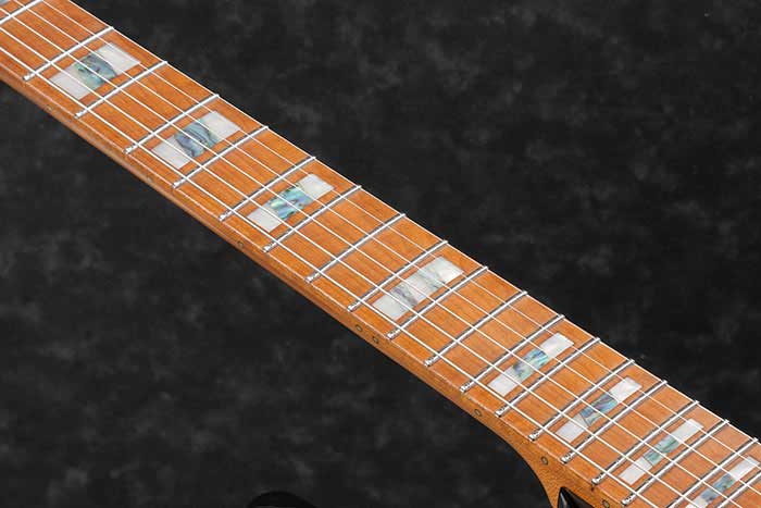 Roasted Maple fretboard w/Acrylic & Abalone block inlays