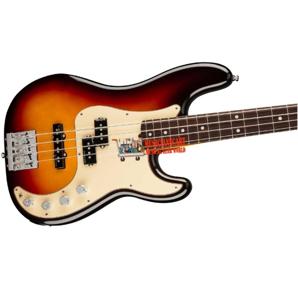 Fender American Ultra Precision Bass Rosewood Fingerboard Ultraburst Bass Guitar 4 Strings 0199010712 with Elite Molded Case