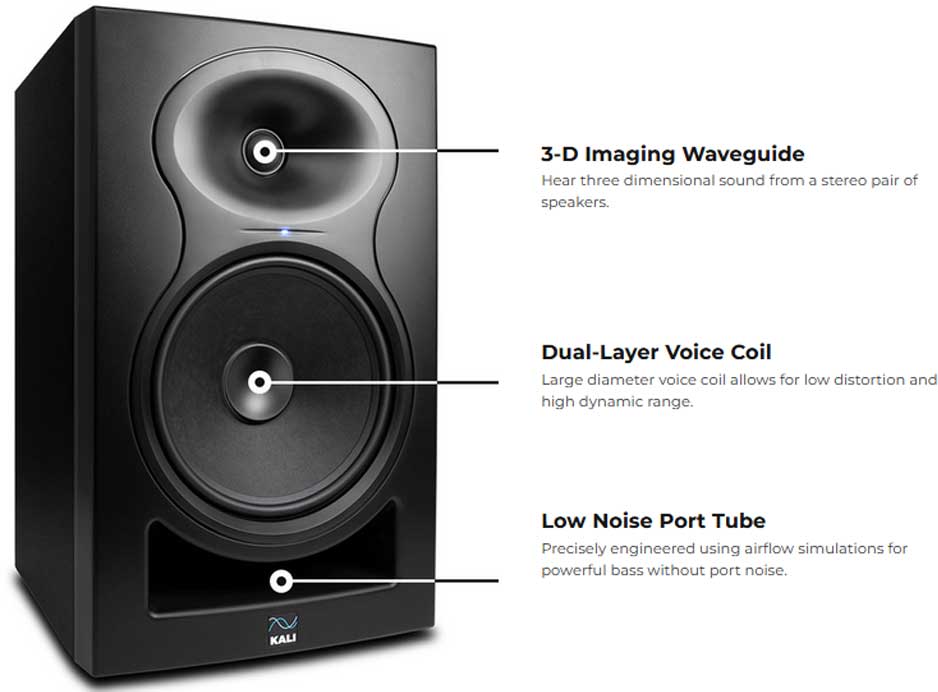 Kali Audio LP-6 V2 (Pair) 6.5-inch Powered Studio Monitor Black