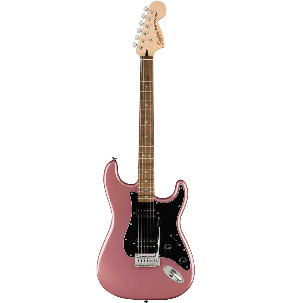 Fender Squier Affinity Series Stratocaster Indian Laurel Fingerboard HH 6 String Electric Guitar with Gig Bag BPG Burgundy Mist 0378051566 Musicians Cart