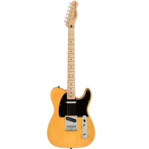 Fender Squier Affinity Telecaster Maple Fingerboard SS Electric Guitar with Gig Bag Butterscotch Blonde 0378203550