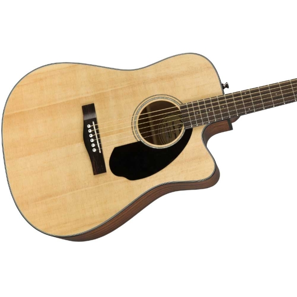 Fender CD-60SCE Nat Dreadnought Cutaway Solid Spruce Walnut Fingerboard Fishman Pickup Electro Acoustic Guitar with Gig Bag Natural 0970113021