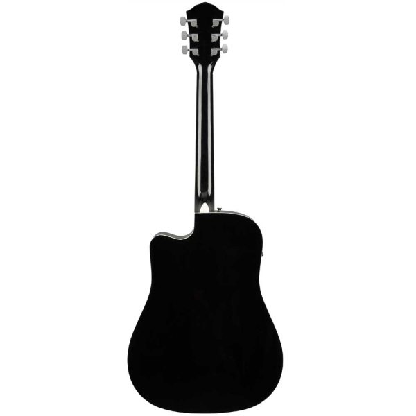 Fender FA-125ce BLK Dreadnought Electro Acoustic Guitar Walnut Fingerboard with Gig Bag Black 0972713506