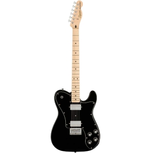 Fender Squier Affinity Telecaster Deluxe Maple Fingerboard HH Electric Guitar with Gig Bag Black 0378253506