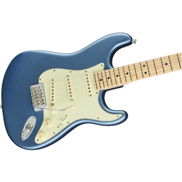 Fender American Performer Stratocaster Maple Fingerboard SSS Electric Guitar with Deluxe Gig Bag Satin Lake Placid Blue 0114912302