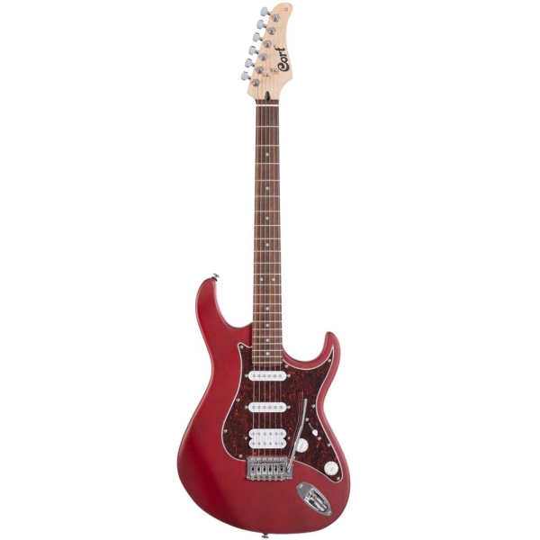 Cort G110 OPBC Jatoba Fingerboard HSS Electric Guitar 6 Strings with Gig Bag Open Pore Black Cherry
