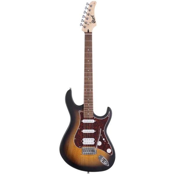 Cort G110 OPS Jatoba Fingerboard HSS Electric Guitar 6 Strings with Gig Bag Open Pore Sunburst