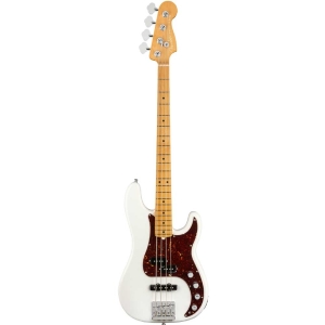 Fender American Ultra Precision Bass Maple Fingerboard Bass Guitar 4 String with Premium Molded Hardshell case Artic Pearl 0199012781