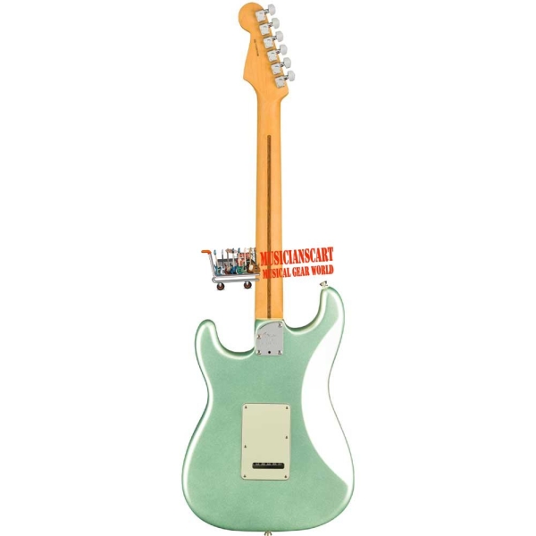 Fender American Professional II Stratocaster Maple Fingerboard HSS Mystic Surf Green Electric Guitar 0113912718 with Deluxe Molded Case