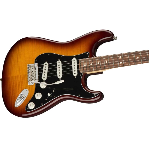 Fender Player Plus Top Stratocaster Pau Ferro Fingerboard HSS Electric Guitar with Gig bag Tobacco Burst 0144563552