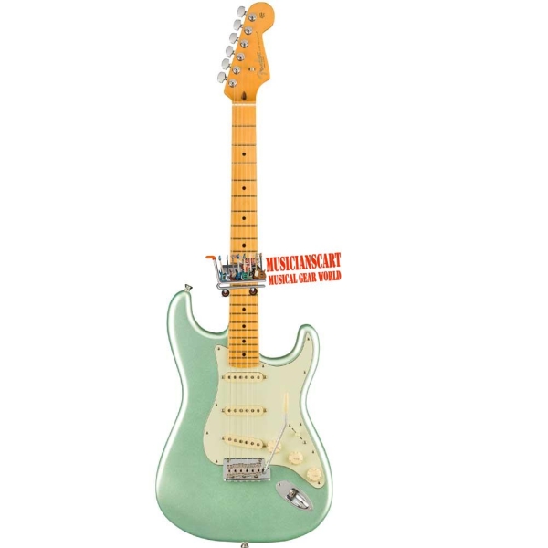 Fender American Professional II Stratocaster Maple Fingerboard SSS Mystic Surf Green Electric Guitar 0113902718 with Deluxe Molded Case