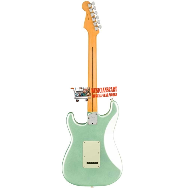 Fender American Professional II Stratocaster Maple Fingerboard SSS Mystic Surf Green Electric Guitar 0113902718 with Deluxe Molded Case