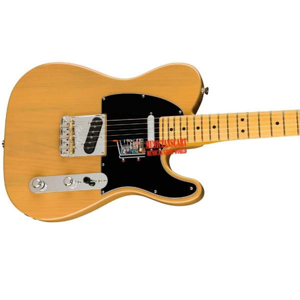 Fender American Professional II Telecaster Maple Fingerboard SS Butterscotch Blonde Electric Guitar 0113942750 with Deluxe Molded Case