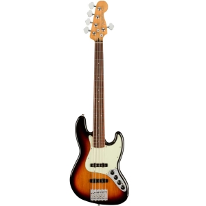Fender Player Plus Active Jazz Bass V Pau Ferro Fingerboard SS 5 String Bass Guitar with Deluxe Gig Bag 3-Color Sunburst 0147383300