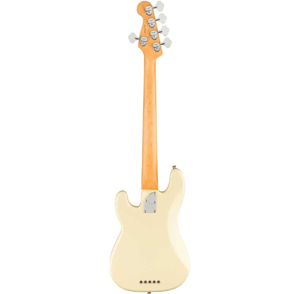 Fender American Professional II Precision Bass V Rosewood Fingerboard 5 String Bass Guitar With Deluxe Molded Case Olympic White 0193960705.