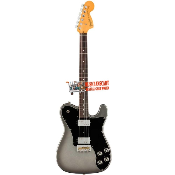 Fender American Professional II Deluxe Telecaster Rosewood Fingerboard HH Mercury Electric Guitar 0113960755 with Deluxe Molded Case