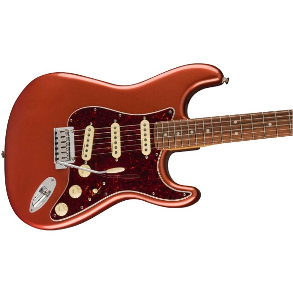Fender Player Plus Stratocaster Pau Ferro Fingerboard SSS Electric Guitar with Gig bag Aged Candy Apple Red 0147312370.