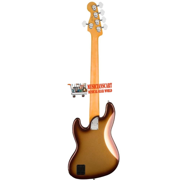 Fender American Ultra Jazz Bass Rosewood Fingerboard Mocha Burst 5 String Bass Guitar 0199030732 with Elite Molded Hardshell Case