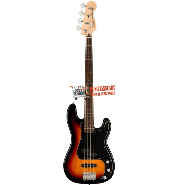 Fender Squier Precision Bass PJ Pack Affinity Series Bass guitar Indian Laurel Fingerboard 4 String Pack with Rumble 15 bass amplifier, padded gig bag, 10' instrument cable and instrument strap 0372980600