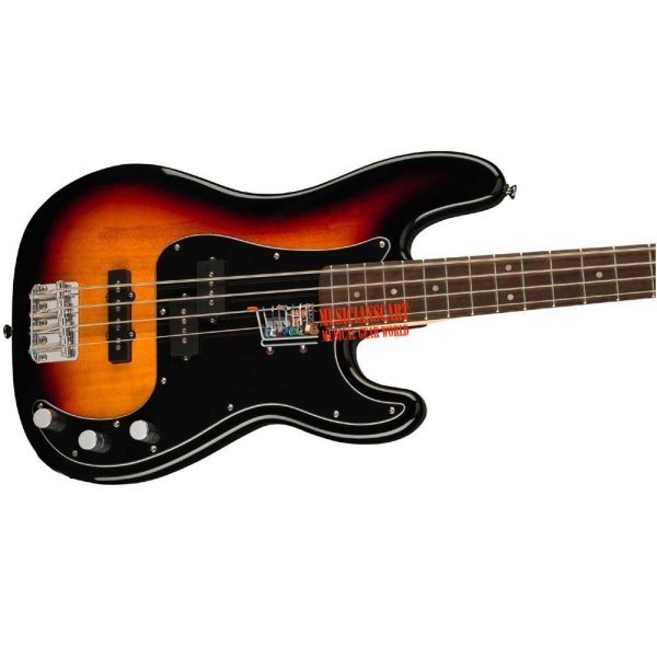 Fender Squier Precision Bass PJ Pack Affinity Series Bass guitar Indian Laurel Fingerboard 4 String Pack with Rumble 15 bass amplifier, padded gig bag, 10' instrument cable and instrument strap 0372980600