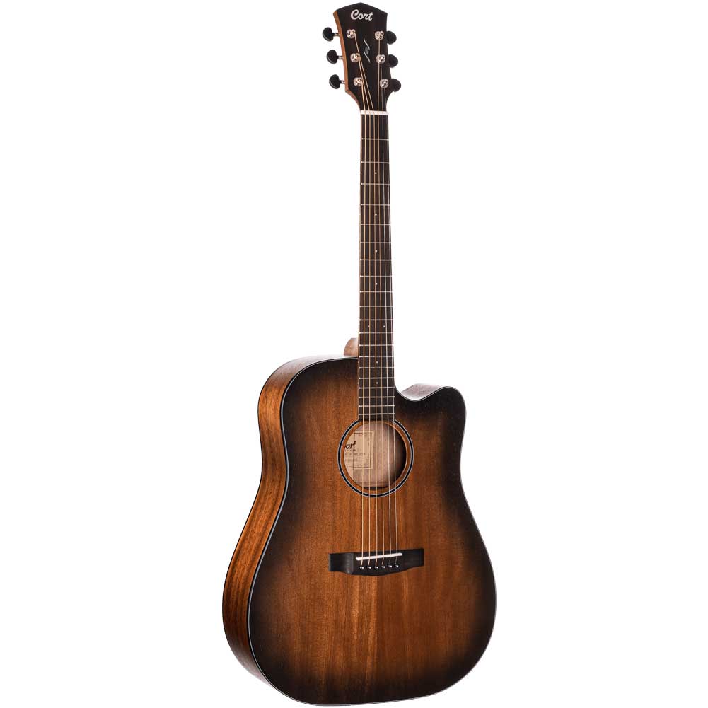 Cort Core-DC AMH-OPBB Mahogany Solid Mahogany Top Dreadnought Cutaway Body Electro Acoustic Guitar with Gig Bag Cort Core-DC AMH-OPBB Mahogany Solid Mahogany Top Dreadnought Cutaway Body Electro Acoustic Guitar with Gig Bag