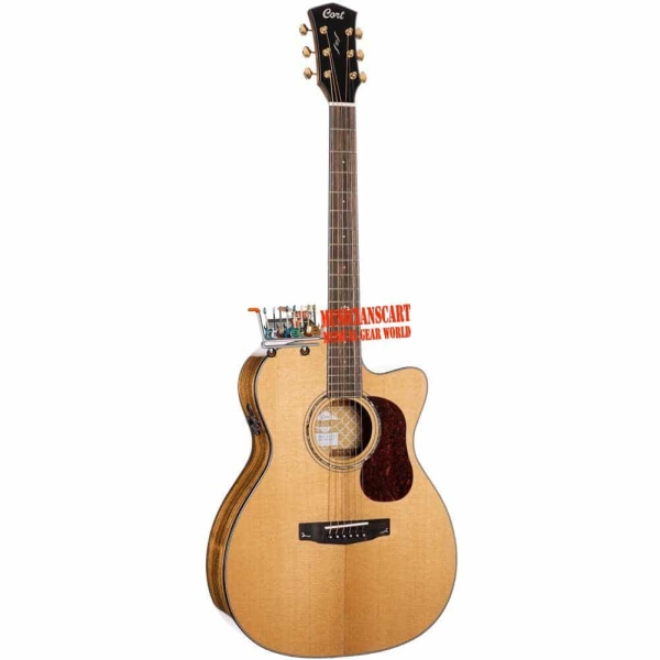 Cort Gold OC6 Bocote Natural Glossy Orchestra Model Cutaway Body Electro Acoustic Guitar with Deluxe Soft-Side Case