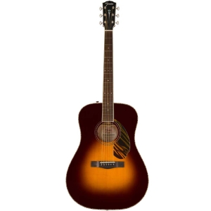 Fender PD-220E 3TVS Ovangkol Fingerboard Dreadnought Electro Acoustic Guitar with Gig Bag 3-Color Vintage Sunburst 0970310303