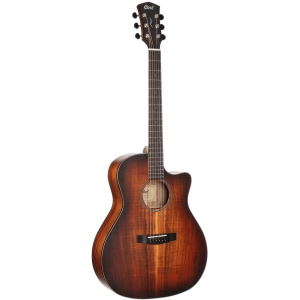 Cort Core-GA ABW OPLB Solid Blackwood Top Grand Auditorium Cutaway Body Electro Acoustic Guitar with Gig Bag