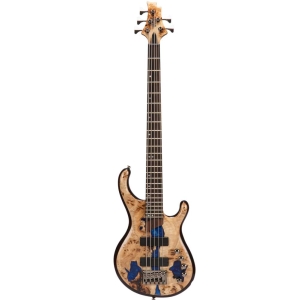 Cort Persona 5 Blue Resin Burl 5 String Bass Guitar with Gig Bag