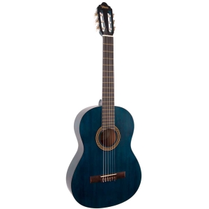 Valencia VC204T Transparent Blue 4/4 Size 200 Series Classical Guitar With Truss Rod with Gig Bag