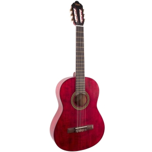 Valencia VC204T Transparent Wine Red 4/4 Size 200 Series Classical Guitar With Truss Rod with Gig Bag