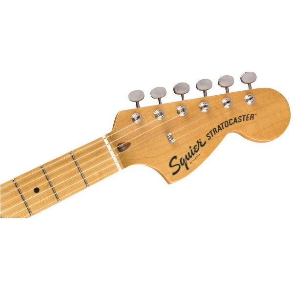 Fender Squier Classic Vibe 70s Stratocaster Maple Fingerboard HSS Electric Guitar with Gig Bag Black 0374023506