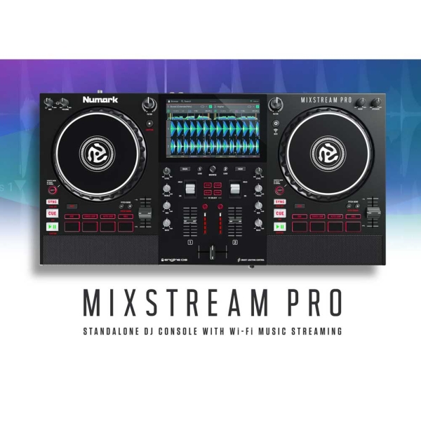 Numark Mixstream Pro 2 channel Standalone Streaming DJ Controller with Wi-Fi Music Streaming