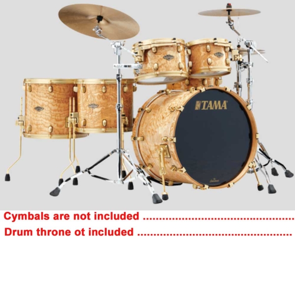 Tama Starclassic Walnut-Birch WBSS52RZS GTM 6 Pcs Drum Kit Limited Edition Gold Hardware