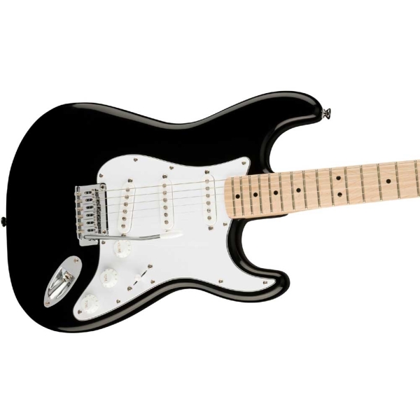 Fender Squier Affinity Stratocaster Indian Maple Fingerboard SSS Electric Guitar with Gig Bag Black 0378002506