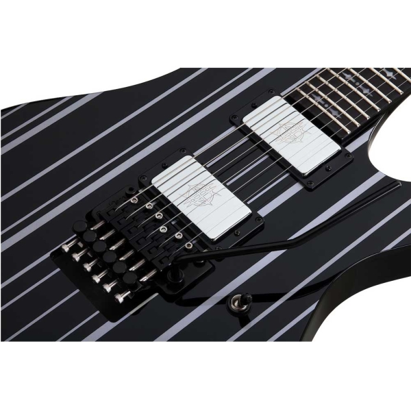 Schecter Synyster Gates Custom Gloss Black with Silver Pinstripes 1740 Electric Guitar 6 String