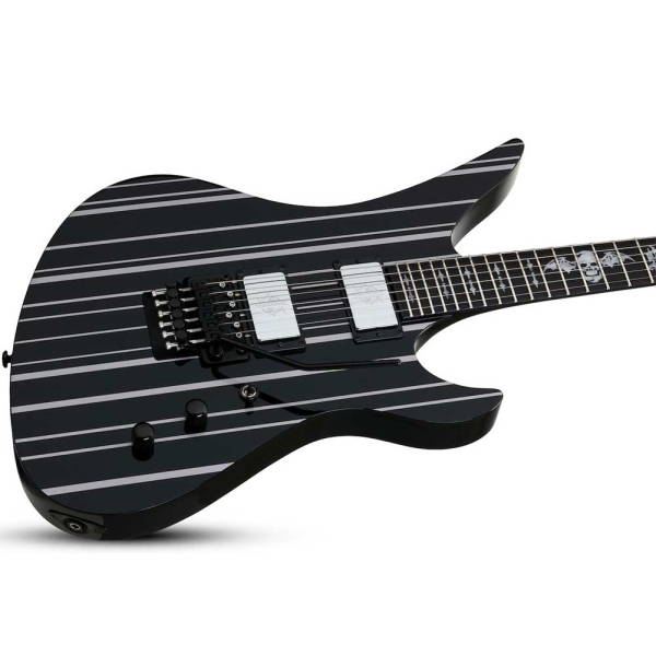 Schecter Synyster Gates Custom Gloss Black with Silver Pinstripes 1740 Electric Guitar 6 String