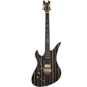 Schecter Synyster Gates Custom-S LH in Black Gold with Sustainiac 1745 Left Handed Electric Guitar 6 String
