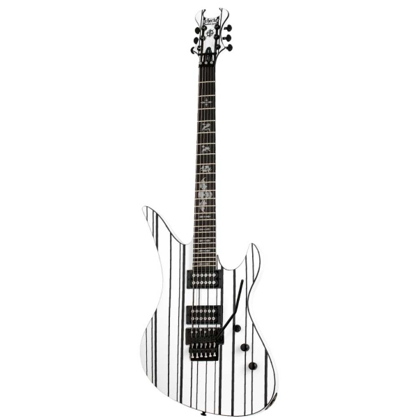 Schecter Synyster Gates Standard Gloss White with Black Pin Stripes 1746 Electric Guitar 6 String