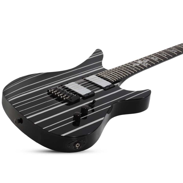 Schecter Synyster Gates Custom HT Gloss Black with Silver Pinstripes 1747 Electric Guitar 6 String