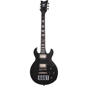 Schecter Zacky Vengeance 6661 Satin Black with 6661 Graphic 207 Electric Guitar 6 String