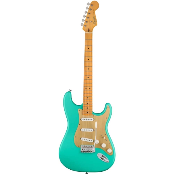 Fender Squier 40th Anniversary Stratocaster SSG Vintage Edition Maple Fingerboard Electric Guitar with Gig Bag Satin Sea Foam Green 0379510549